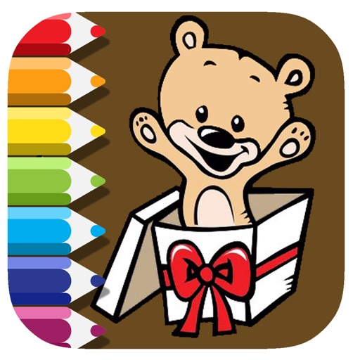Bear Gift Page Coloring Game For Kids Edition iOS App