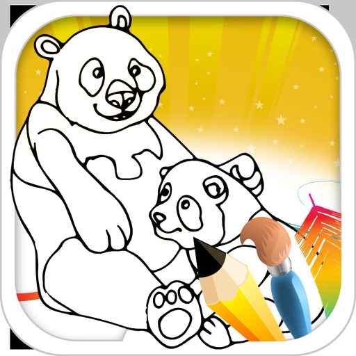 Bear Coloring Book Icon