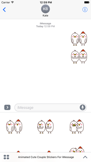 Animated Cute Couple Stickers For iMessage(圖2)-速報App