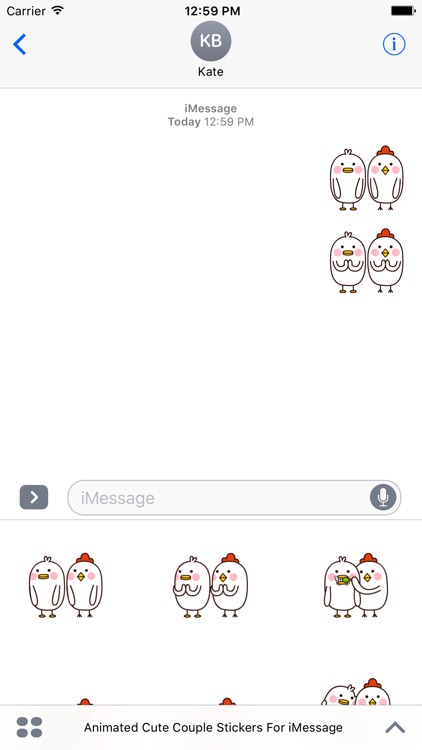 Animated Cute Couple Stickers For iMessage