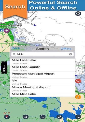 Mille Lacs offline GPS chart for lake & park trail screenshot 4