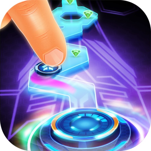 Follow the Line 2: Glow space, finger slide game icon