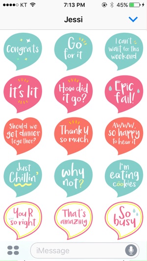 Colorful Talk - 36 Bubbles Stickers(圖2)-速報App