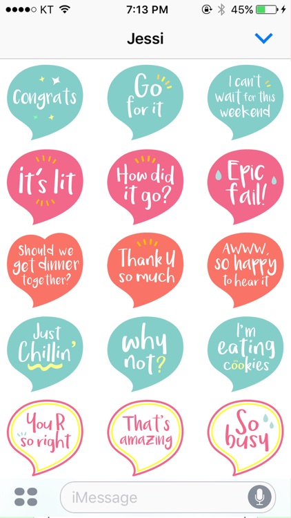 Colorful Talk - 36 Bubbles Stickers