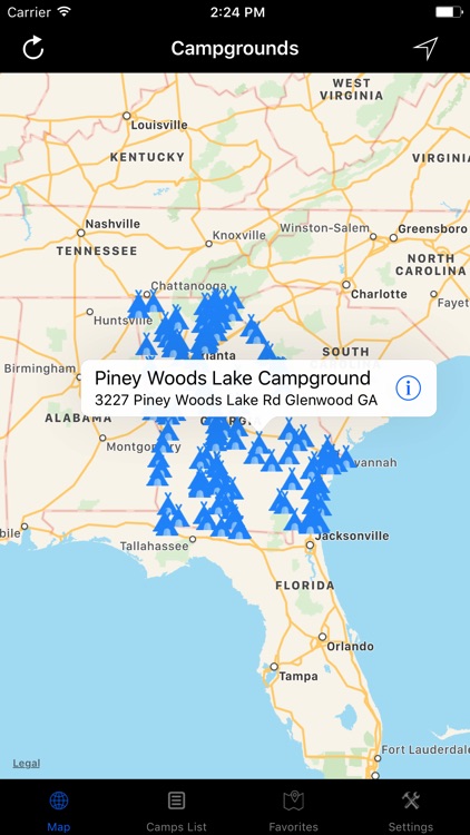 Georgia – Campgrounds & RV Parks