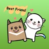 Cat And Dog - Lovely Pets Sticker