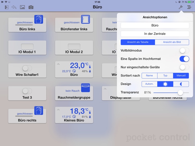 pocket control CL for iPad