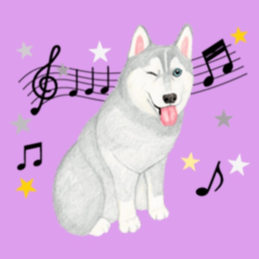 Lovely Husky Dog Stickers