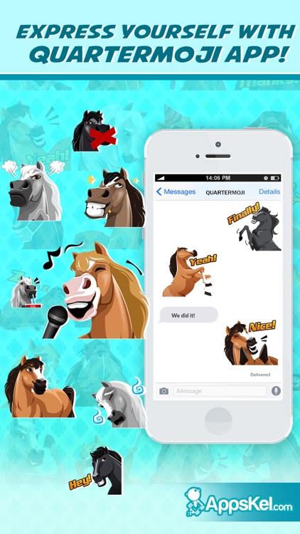 Quartermoji: American Quarter Horse Emoji Stickers