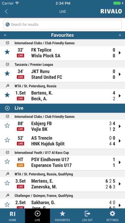 Rivalo Livescore