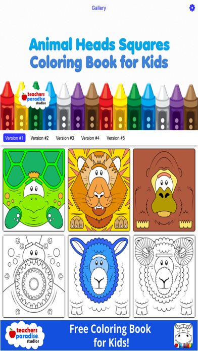 How to cancel & delete Coloring Book for Kids: Animal Square Heads from iphone & ipad 1