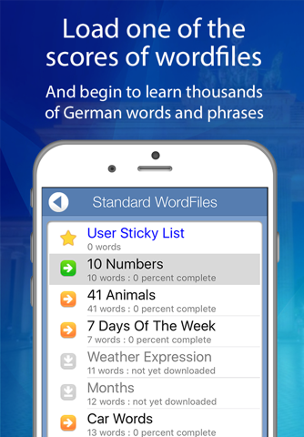 Learn German Audio FlashCards screenshot 2