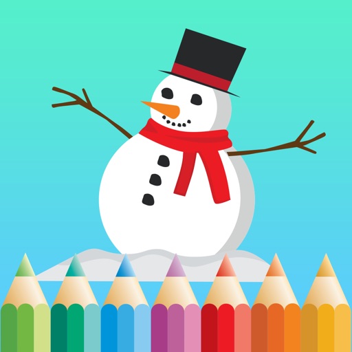 Christmas, Holiday Coloring Book for Kids Icon