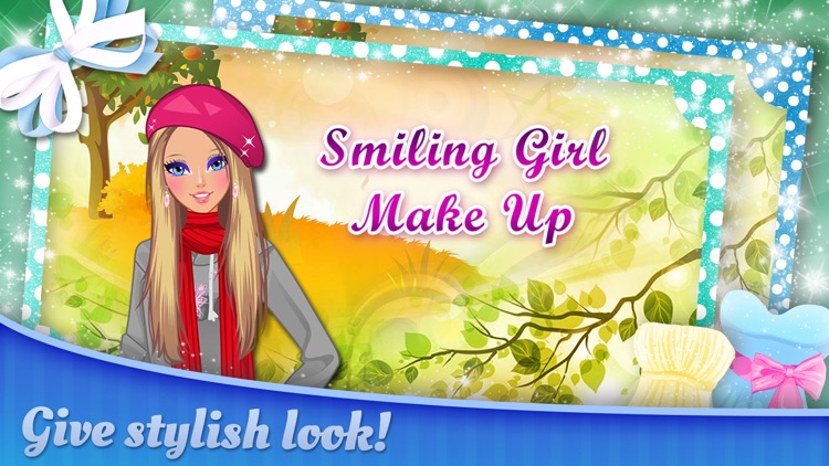 Smiling Girl Autumn Make Up - Beauty salon