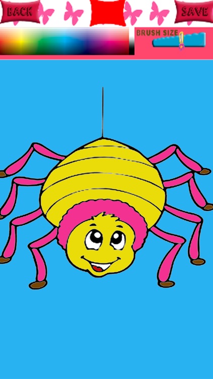 Spider Coloring Page Game For Kids Version