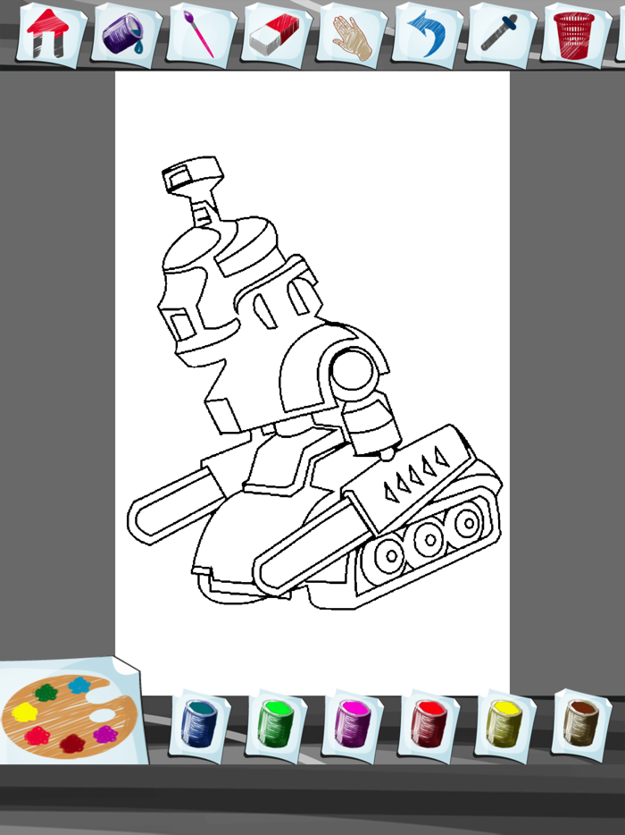 Robot Coloring Book App