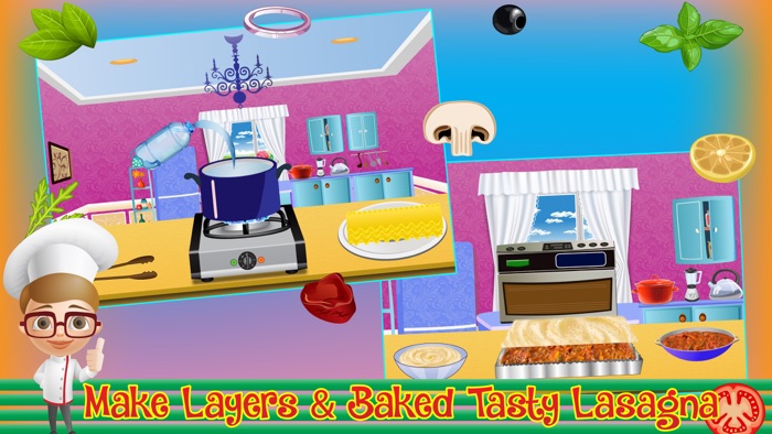 Baked Lasagna Chef kids Cooking game