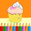 Draw Page Cupcake Coloring Book Game Version