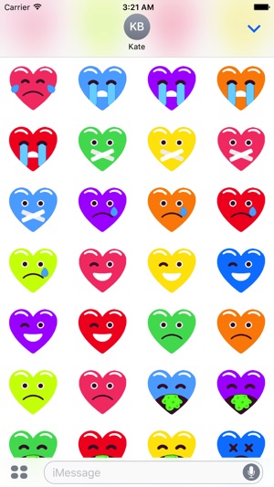 Heart Face Love Multicolor Emojis Stickers(圖4)-速報App