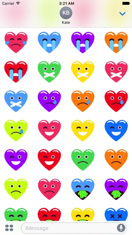 Heart Face Love Multicolor Emojis Stickers screenshot-3