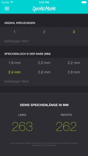 SpokeMate: Speichenlängen-Rechner(圖1)-速報App