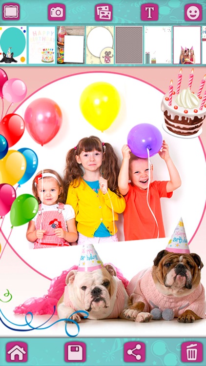 Birthday greeting cards & stickers – Photo editor