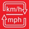 A handy app to convert between miles per hour and kilometers per hour: