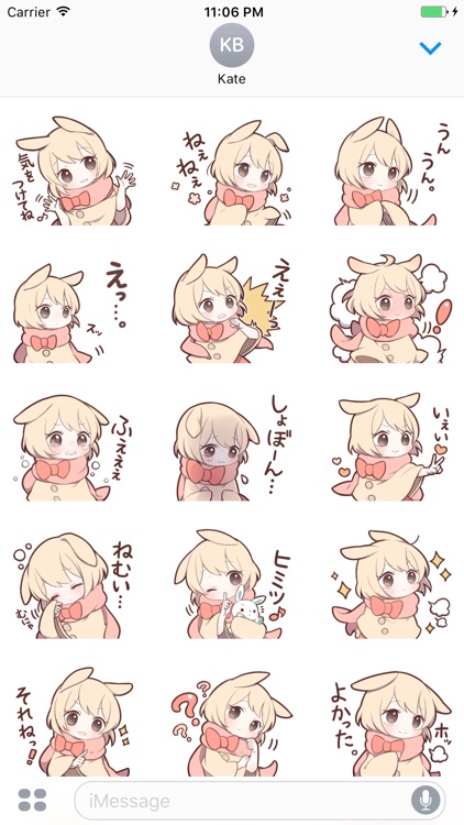 Mimi Bunny Cute Girl Japanese Sticker Vol 2