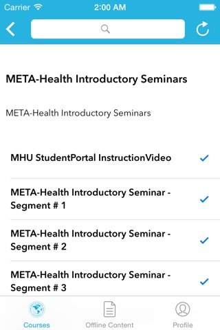 META-Health University Student App screenshot 2