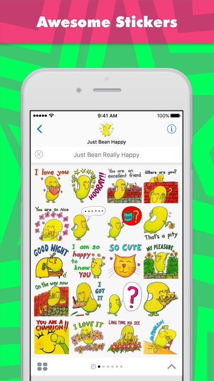 Just Bean Really Happy stickers by Just Bean Happy