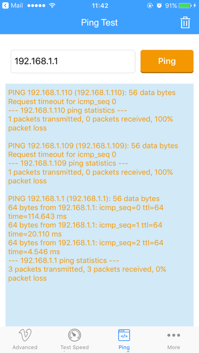 internet test speed, ping test screenshot 2