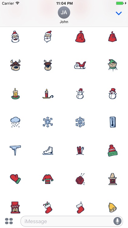 Christmas and New Year iMessage Stickers