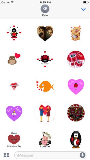 Cartoon Valentines Day Stickers For iMessage(圖1)-速報App