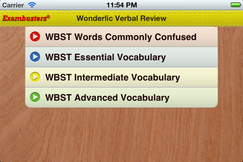 Wonderlic Verbal Prep Flashcards Exambusters screenshot 2