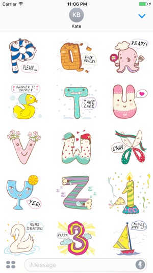 Cute English Characters Stickers(圖2)-速報App