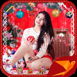 Christmas Frame - Camera Sticker, Take Photo