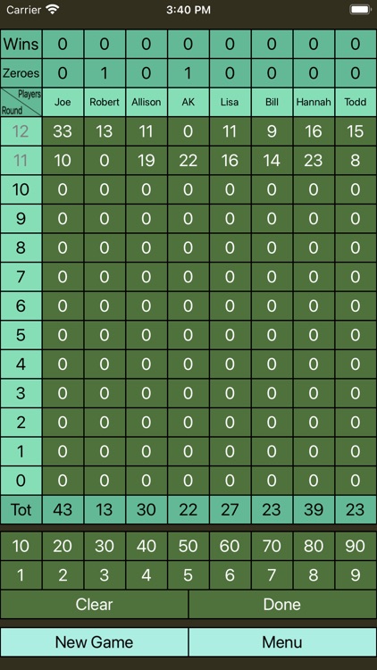 AC - Mexican Train Scorecard