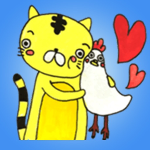 Two faithful friends cat and chicken - New Pack!! icon