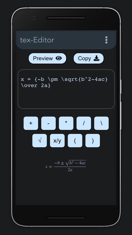 LaTeX Formula Editor