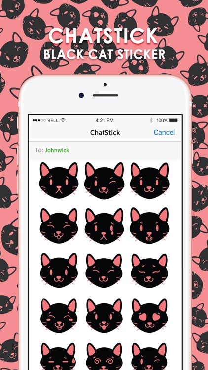 Black Cat Feeling Emotion Sticker By ChatStick