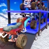 Snowmobile Transport Truck - Snow Blower Driving
