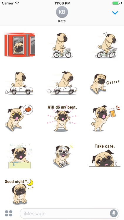 Duke The Funniest Pug English Stickers