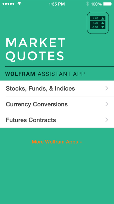 Wolfram Market Quotes Assistant App Screenshot 1