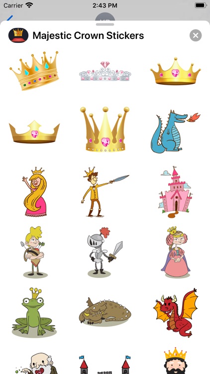 Majestic Crown Stickers