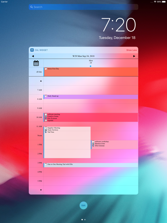 Week Calendar Widget Extension screenshot 2