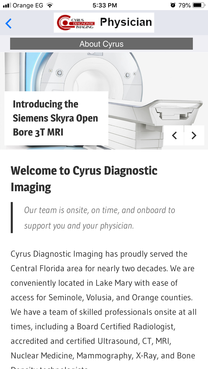 Cyrus Physician Portal