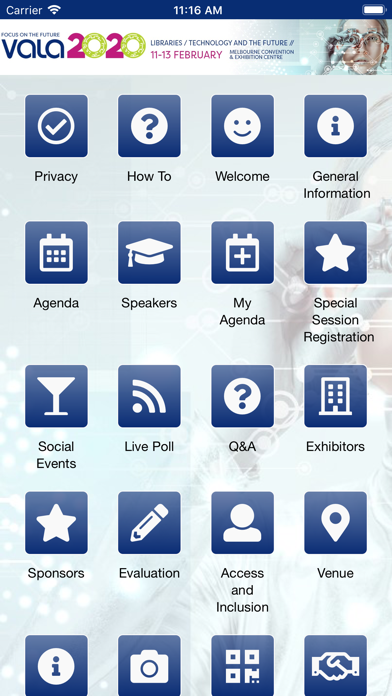 VALA2020 App screenshot 2