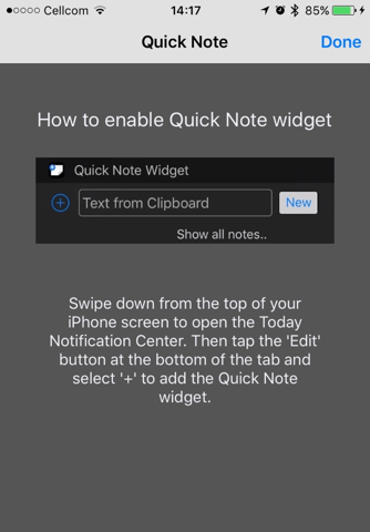 Quick Note App - náhled