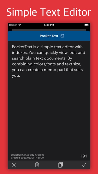 PocketText - Indexed Notes screenshot 2
