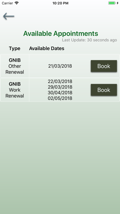 GNIB Appointments screenshot1